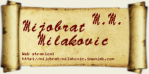 Mijobrat Milaković vizit kartica